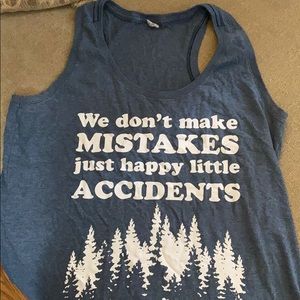 Bob Ross inspired tank top